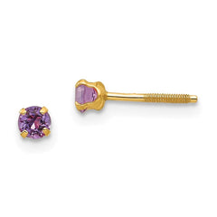 Madi K Kid's 14k  3mm Synthetic Birthstone Earrings