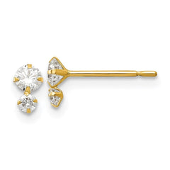 Madi K Kid's 14k  CZ  Post Earrings