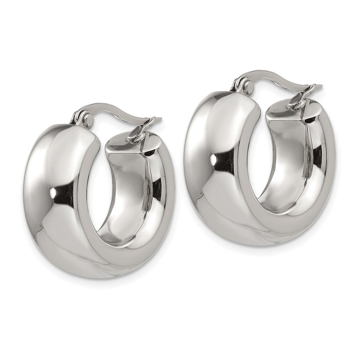 Chisel Women's Stainless Steel Polished Hoop Earrings