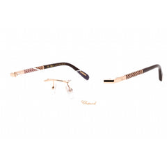 Chopard Women's Eyeglasses - Shiny Copper Gold Metal Rectangular Frame | VCHF47 08FC