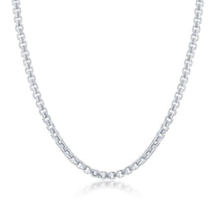 Sterling Silver Round Box Chain, 16