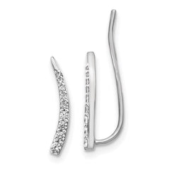 14k White Gold Diamond Earrings