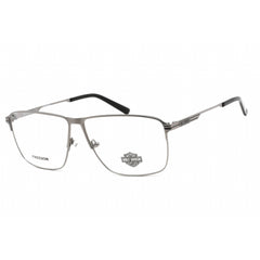 Harley Davidson Unisex Eyeglasses - Matte Gunmetal Metal Square Frame | HD9017 009