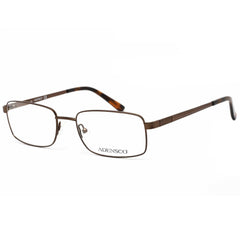 Adensco Men's Eyeglasses - Brown Rectangular Metal Full Rim Frame | Bruce 01J0 00