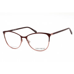 Adensco Men's Eyeglasses - Burgundy Stainless Steel Cat Eye Frame | AD 240 07W5 00
