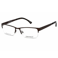 Adensco Men's Eyeglasses - Dark Brown Half Rim Rectangular Frame | AD 128 0R0Z 00