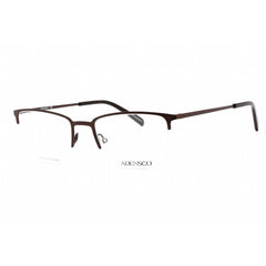 Adensco Men's Eyeglasses - Half Rim Matte Brown Metal Rectangular | AD 136 04IN 00