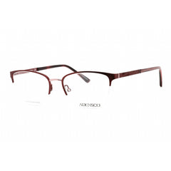 Adensco Men's Eyeglasses - Half Rim Matte Plum Metal Rectangular | AD 243 0U7I 00