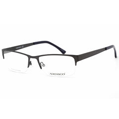 Adensco Men's Eyeglasses - Matte Grey Metal Frame Demo Lens, 53 mm | AD 128 0FRE 00