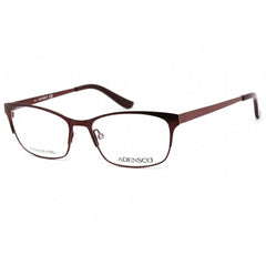 Adensco Unisex Eyeglasses - Burgundy Full Rim Rectangular Frame | Ad 211 0YAN 00