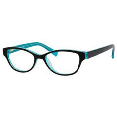 Adensco Women's Eyeglasses - Black Plastic Oval Frame Demo Lens | ADENSCO AD201 0DB5