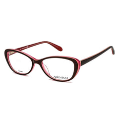 Adensco Women's Eyeglasses - Brown Pink Full Rim Plastic Frame | Ad 220 0DQ2 00
