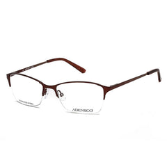 Adensco Women's Eyeglasses - Burgundy Rectangular Full Rim Frame | Ad 208 0DC4 00