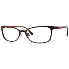 Adensco Women's Eyeglasses - Plum Rectangular Full Rim Plastic Frame | AD 222 00T7 00