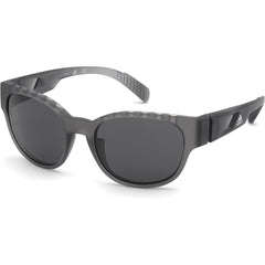 Adidas Unisex Sunglasses - Grey Plastic Full Rim Frame Smoke Lens | ADIDAS SP0009 20A