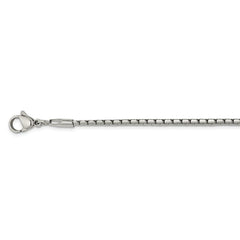 Stainless Steel 2.50mm Polished Fancy Box Chain
