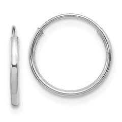 Madi K Kid's 14k  White Gold Endless Hoop Earrings