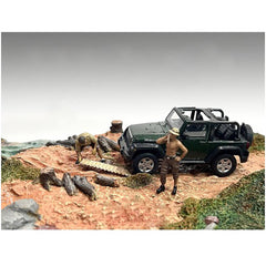 American Diorama 2 Piece Figure Set 1 - 4X4 Mechanics for 1/43 Scale Models
