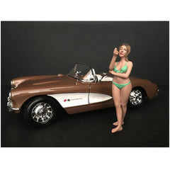 American Diorama Figurine - August Bikini Calendar Girl for 1/18 Models Blister Pack