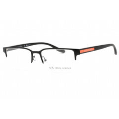 Armani Exchange Men's Eyeglasses - Half Rim Matte Black Metal Frame | 0AX1046 6000
