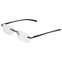 B+D Unisex Eyeglasses - AL Readers Rimless +2.00, Matte Gun/Black | 2288-99-20