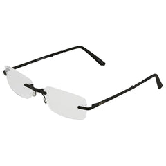 B+D Unisex Eyeglasses - Folding Readers +1.50, Matte Black/Black | 2244-99-15