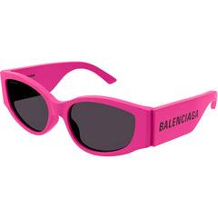 Balenciaga Women's Sunglasses - Fuchsia Acetate Cat Eye Frame Grey Lens | BB0258S 004