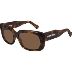 Balenciaga Women's Sunglasses - Havana Full Rim Square Frame | BALENCIAGA BB0072S 2
