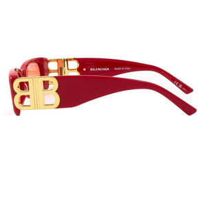 Balenciaga Women's Sunglasses - Red Acetate Butterfly Frame