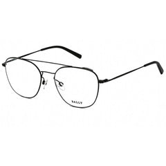 Bally Men's Eyeglasses - Shiny Black Aviator Metal Frame Clear Lens | BY5005-D 001