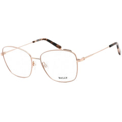 Bally Women's Eyeglasses - Rose Gold Full Rim Frame Clear Demo Lens | BY5021 028