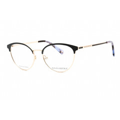Banana Republic Women's Eyeglasses - Full Rim Blue Gold Metal Round | BR 214 0KY2 00