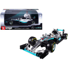 Bburago 1/18 Diecast Car - Mercedes AMG F1 W07 Hybrid Petronas #44 Lewis Hamilton