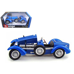 Bburago 1/18 Scale Diecast Model Car - 1934 Bugatti Type 59 Blue Detailed Exterior