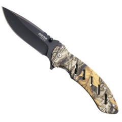 Bear & Son Folding Knife - Brisk Bear Edge Pattern Steel Blade Frame Lock | 61514