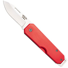 Bear & Son Knife - Aluminum Handle Steel Blade Red Folding, 3 7/8 inch | BS110RD