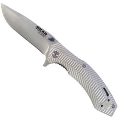 Bear & Son Knife - Aluminum Sideliner Handle with Trigger 440 Steel Blade | BS61105