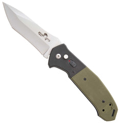 Bear & Son Knife - Auto Bold Action V Black/OD Green Bead Finish | BSAC-550-B4-P