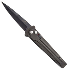 Bear & Son Knife - Bead Blast Sanvick Blade Automatic, 5 inch | BSAC-350-ALBK-B