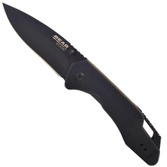 Bear & Son Knife - Black G10 Assisted Drop Point Sideliner, 4-1/2 inch | BS61502