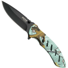 Bear & Son Knife - Brisk 1.0 Realtree Edge Teal Camo Frame Lock Folding | BS61508