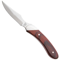 Bear & Son Knife - Rosewood Caper with Leather Sheath Steel Blade, 6.75 inch | BS2009R