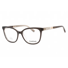 Bebe Women's Eyeglasses - Jet Rectangular Shape Plastic Frame Clear Lens | BB5169 001
