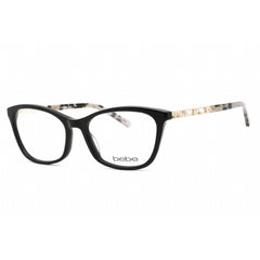 Bebe Women's Eyeglasses - Jet Rectangular Shape Plastic Frame Clear Lens | BB5174 001