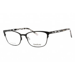 Bebe Women's Eyeglasses - Jet Rectangular Shape Plastic Frame Clear Lens | BB5175 001