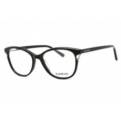 Bebe Women's Eyeglasses - Jet Rectangular Shape Plastic Frame Clear Lens | BB5178 001