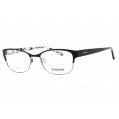 Bebe Women's Eyeglasses - Jet Rectangular Shape Plastic Frame Clear Lens | BB5185 001
