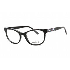 Bebe Women's Eyeglasses - Jet Rectangular Shape Plastic Frame Clear Lens | BB5198 001