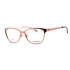 Bebe Women's Eyeglasses - Rose Gold Rectangular Full Rim Frame Clear Lens | BB5171 660