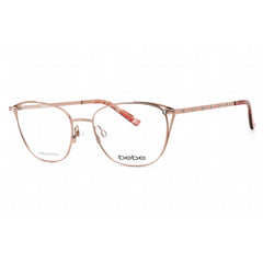 Bebe Women's Eyeglasses - Rose Gold Rectangular Full Rim Frame Clear Lens | BB5182 770